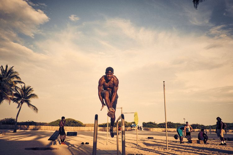 Sports photographer Thomas Faehnrich photographes a personal project series about the athletes at muscle beach miami
